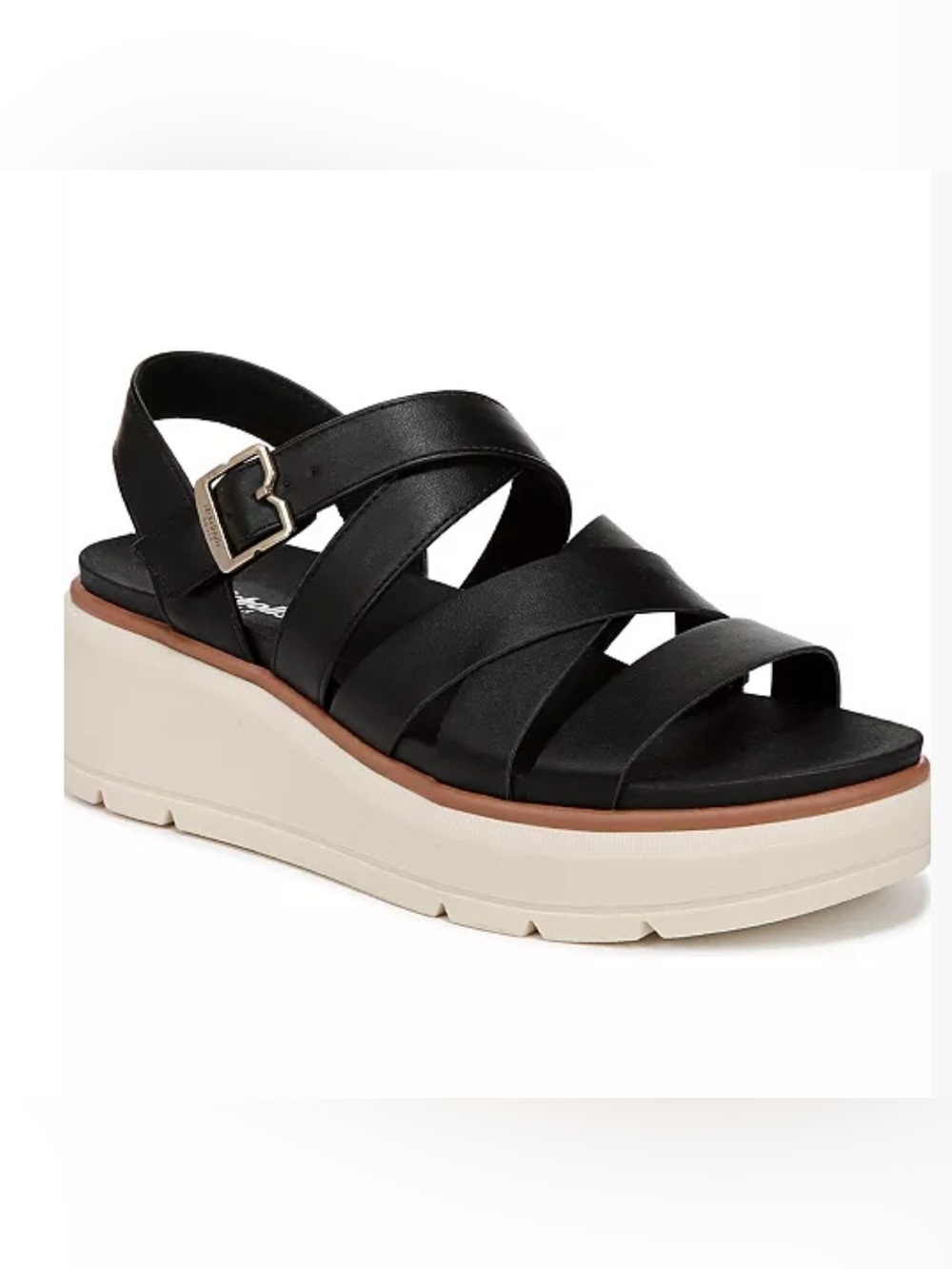 Dr. Scholl's Black Nice Day Max Sun Strappy Platform Sandals